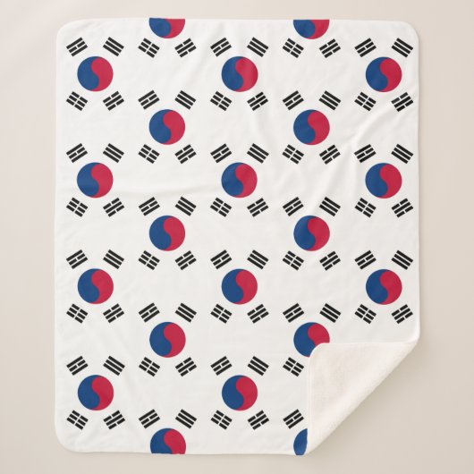 Patriotic Sherpa Blanket mit Südkorea-Flagge Sherpadecke (Vorderseite)