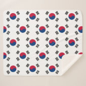Patriotic Sherpa Blanket mit Südkorea-Flagge Sherpadecke (Vorderseite (Horizontal))