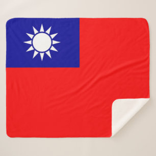 Patriotic Sherpa Blanket mit taiwanesischer Flagge Sherpadecke
