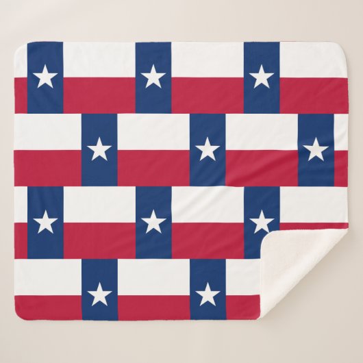 Patriotic Sherpa Blanket mit Texas-Flagge Sherpadecke (Vorderseite (Horizontal))