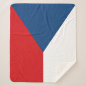 Patriotic Sherpa Blanket mit tschechischer Flagge Sherpadecke (Vorderseite)