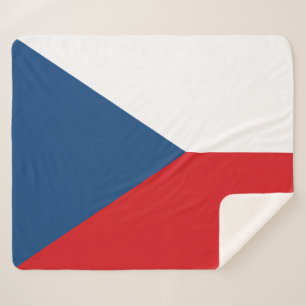 Patriotic Sherpa Blanket mit tschechischer Flagge Sherpadecke