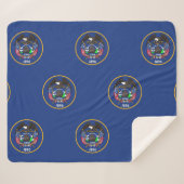 Patriotic Sherpa Blanket mit Utah-Flagge Sherpadecke (Vorderseite (Horizontal))