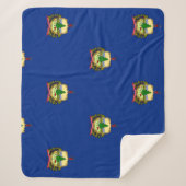 Patriotic Sherpa Blanket mit Vermont-Flagge Sherpadecke (Vorderseite)
