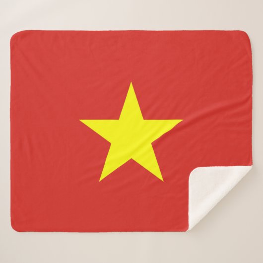 Patriotic Sherpa Blanket mit Vietnam-Flagge Sherpadecke (Vorderseite (Horizontal))