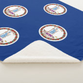 Patriotic Sherpa Blanket mit Virginia-Flagge Sherpadecke (3/4)