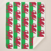 Patriotic Sherpa Blanket mit Wales-Flagge Sherpadecke (Vorderseite)