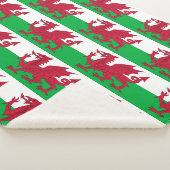 Patriotic Sherpa Blanket mit Wales-Flagge Sherpadecke (3/4)