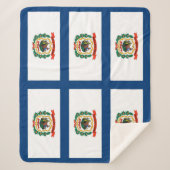 Patriotic Sherpa Blanket mit West Virginia Fahne Sherpadecke (Vorderseite)