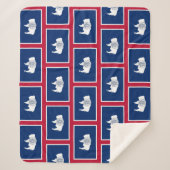 Patriotic Sherpa Blanket mit Wyomoming-Flagge Sherpadecke (Vorderseite)