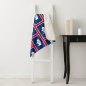 Patriotic Sherpa Blanket mit Wyomoming-Flagge Sherpadecke (Beispiel)