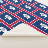Patriotic Sherpa Blanket mit Wyomoming-Flagge Sherpadecke (3/4)