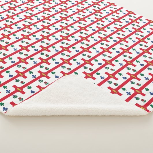 Patriotic Sherpa Blanket with flag of Montreal Sherpadecke (3/4)
