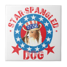 Patriotic Shetland Sheepdog