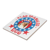 Patriotic Shetland Sheepdog Fliese (Seite)