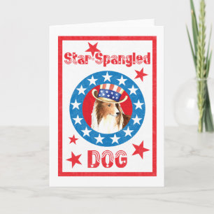 Patriotic Shetland Sheepdog Karte