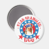 Patriotic Shetland Sheepdog Magnet (Vorderseite/Rückseite)