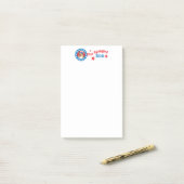 Patriotic Shetland Sheepdog Post-it Klebezettel (Auf Schreibtisch)