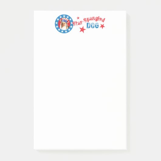 Patriotic Shetland Sheepdog Post-it Klebezettel (Vorderseite)