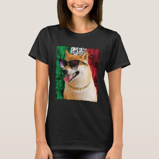 Patriotic Shiba Inu Italy Flag Italian Shiba Inu S T-Shirt (Vorderseite)