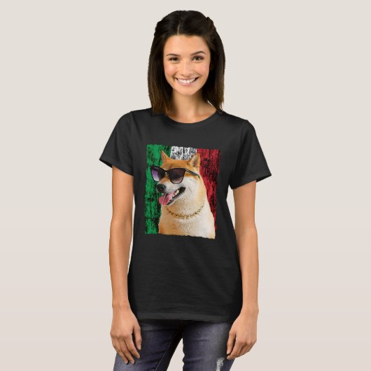 Patriotic Shiba Inu Italy Flag Italian Shiba Inu S T-Shirt (Vorne ganz)