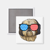 Patriotic Shih Tzu Magnet (Vorderseite/Rückseite)