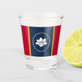 Patriotic shot glass with flag of Mississippi Schnapsglas
