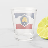 Patriotic shot glass with flag of Utah, USA Schnapsglas (Rückseite)