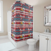 Patriotic Shower Curtain Eagle & Flag Home Style Duschvorhang (Beispiel)