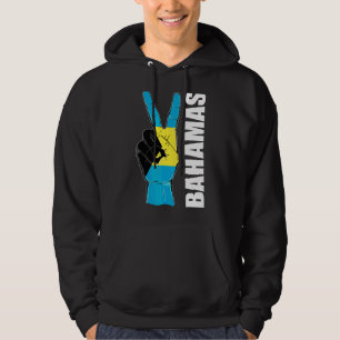 Patriotic Sieger Two Fingers Bahamas Flag Hoodie