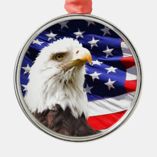 Patriotic Silbernes Ornament