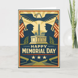 Patriotic Silhouettes Memorial Day Karte