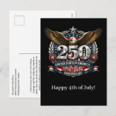 Patriotic Silver Semiquincentennial Emblem Feiertagspostkarte (Vorne/Hinten)