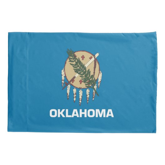 Patriotic Single Pillowcase Fahne Oklahoma, USA Kissenbezug (Rückseite)