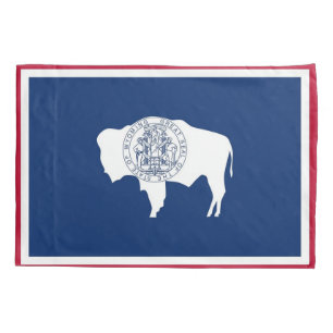 Patriotic Single Pillowcase Fahne Wyoming, USA Kissenbezug