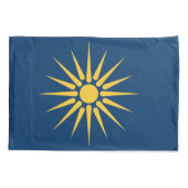 Patriotic Single Pillowcase with flag of Macedonia Kissenbezug (Rückseite)