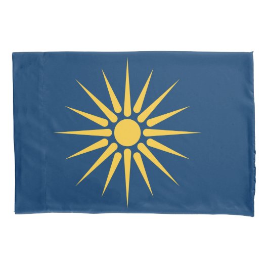 Patriotic Single Pillowcase with flag of Macedonia Kissenbezug (Vorderseite)