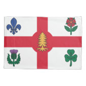 Patriotic Single Pillowcase with flag of Montreal Kissenbezug (Rückseite)
