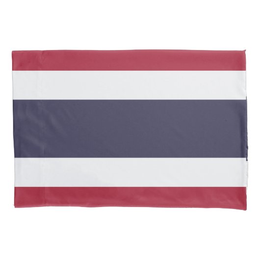 Patriotic Single Pillowcase with flag of Thailand Kissenbezug (Vorderseite)