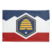 Patriotic Single Pillowcase with flag of Utah, USA Kissenbezug (Rückseite)