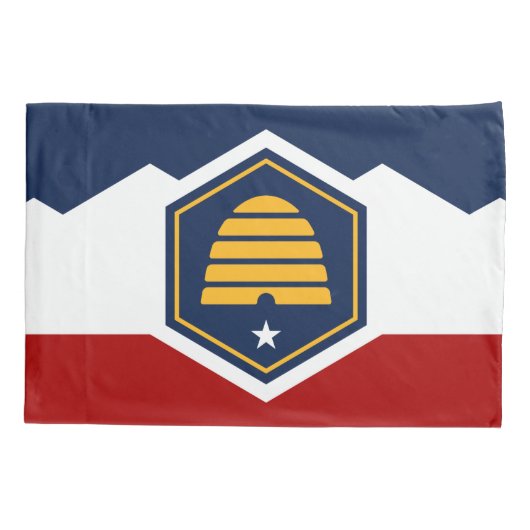 Patriotic Single Pillowcase with flag of Utah, USA Kissenbezug (Rückseite)