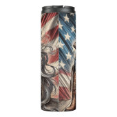 Patriotic Skeleton Cowgirl Thermosbecher (Rückseite)