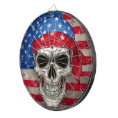 Patriotic Skull Dartboard Dartscheibe (Vorderseite rechts)