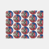 Patriotic Skull Fleece Blanket (Vorderseite (Horizontal))