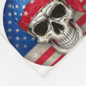 Patriotic Skull Fleece Blanket (Ecke)