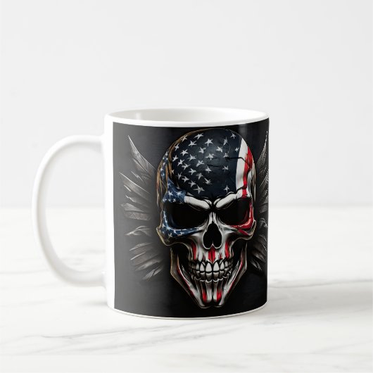 Patriotic Skull Kaffeetasse (Links)
