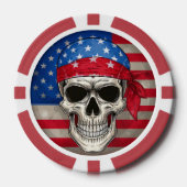 Patriotic Skull Poker Chip (Vorderseite)