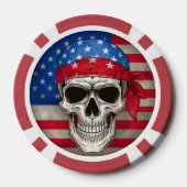 Patriotic Skull Poker Chip (Rückseite)