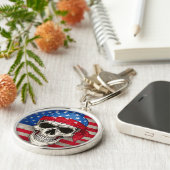 Patriotic Skull Schlüsselanhänger (Seite)