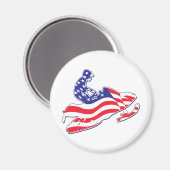 Patriotic-Sledder Magnet (Vorderseite/Rückseite)